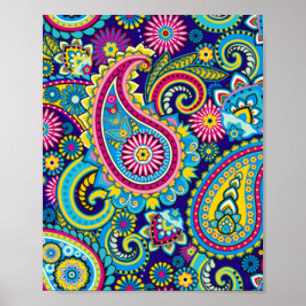 Poster imprimé Motif Paisley