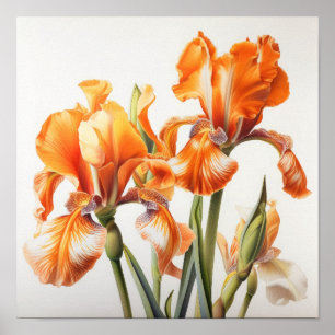Poster imprimé Orange Irises