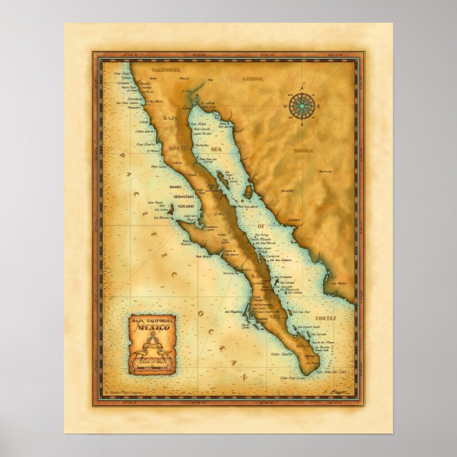 Poster Imprimer, Baja 16 x 20 (Devant)