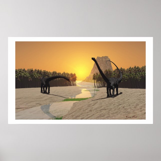 POSTER IMPRIMER DE LA RIVIÈRE PREHISTORIQUE (Devant)