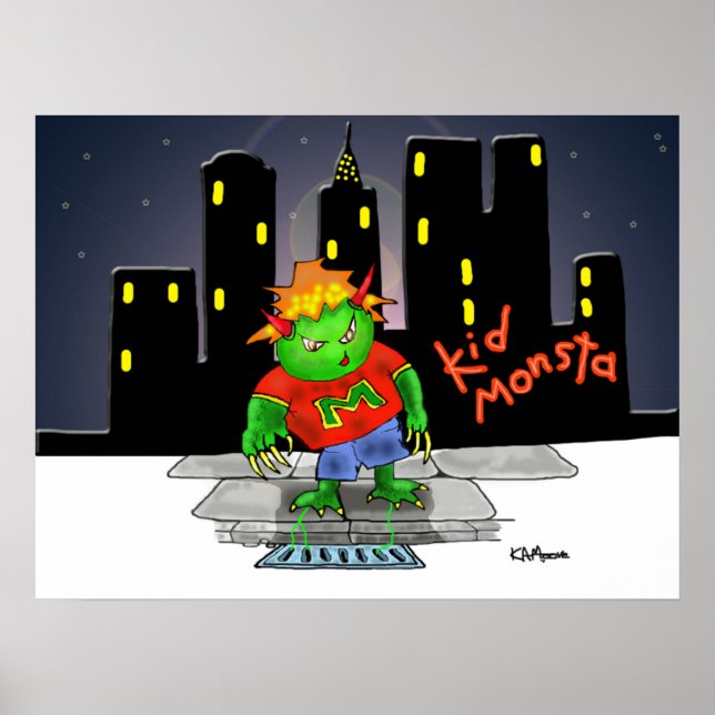 Poster Imprimer "Kidmonsta" - par Kev Moore (Devant)