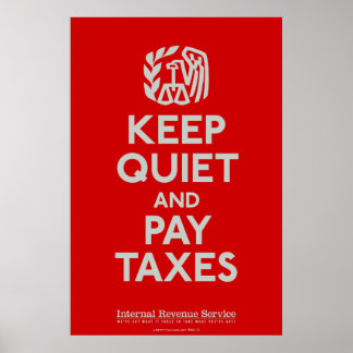 Poster Imprimer la tranquillité et les taxes de paiement