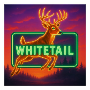 Poster Imprimer l'affiche de Neon Whitetail