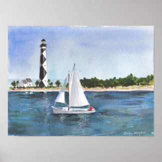 Poster Imprimer le littoral de la Caroline du Nord