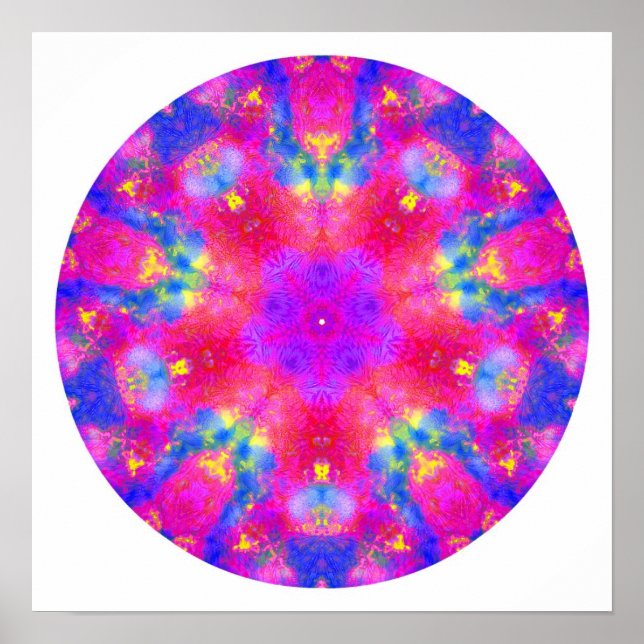 Poster / Imprimer "Magenta & Blue Mandala" (Devant)