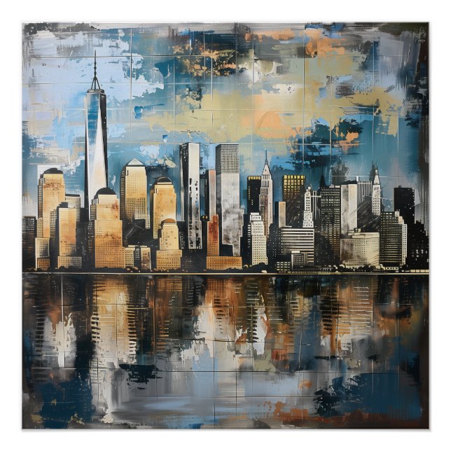 Poster Imprimer New York City Skyline Art (Devant)