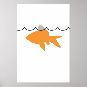 Poster/Imprimer Poster de requin de poisson rouge
