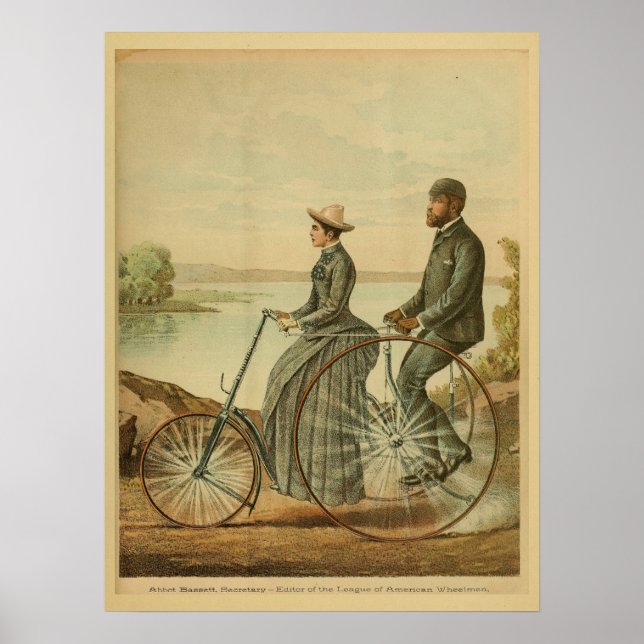 Poster Imprimer Vélocipède publicitaire Vélo Vintage 1893 (Devant)