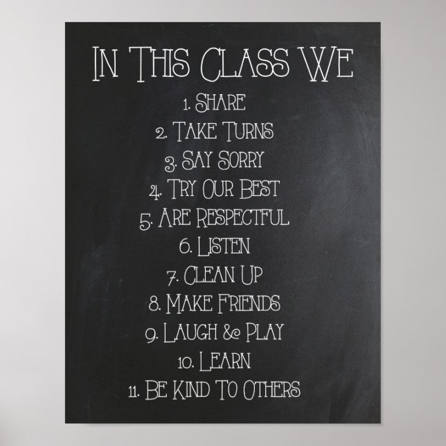 Poster In This Class We... (Devant)