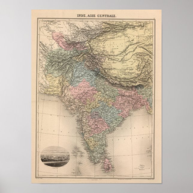 Poster Inde Asie centrale (Devant)