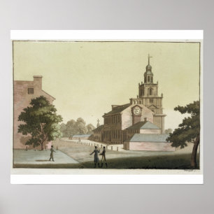 Poster Independence Hall, Philadelphie, Pennsylvanie, pou