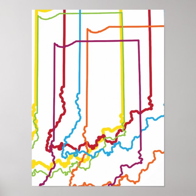 Poster indiana pride blur (Devant)