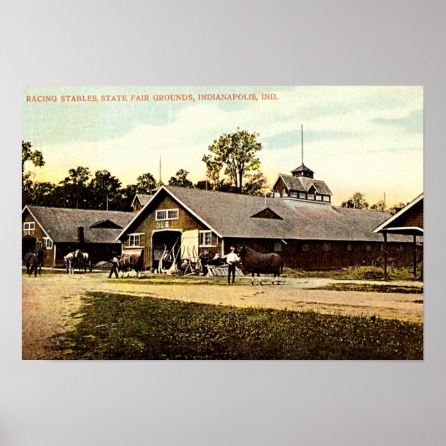 Poster Indianapolis, Indiana State Fair Stables 1915 (Devant)
