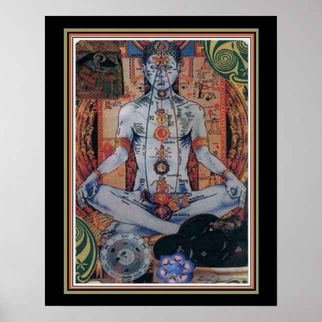 Poster indien Chakra 16 x 20 (Devant)