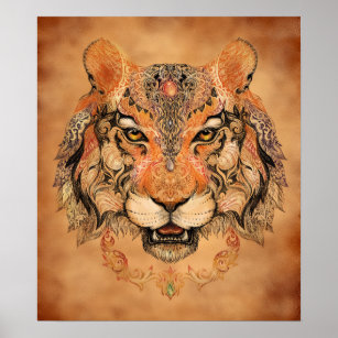 Poster indien Tiger Tattoo