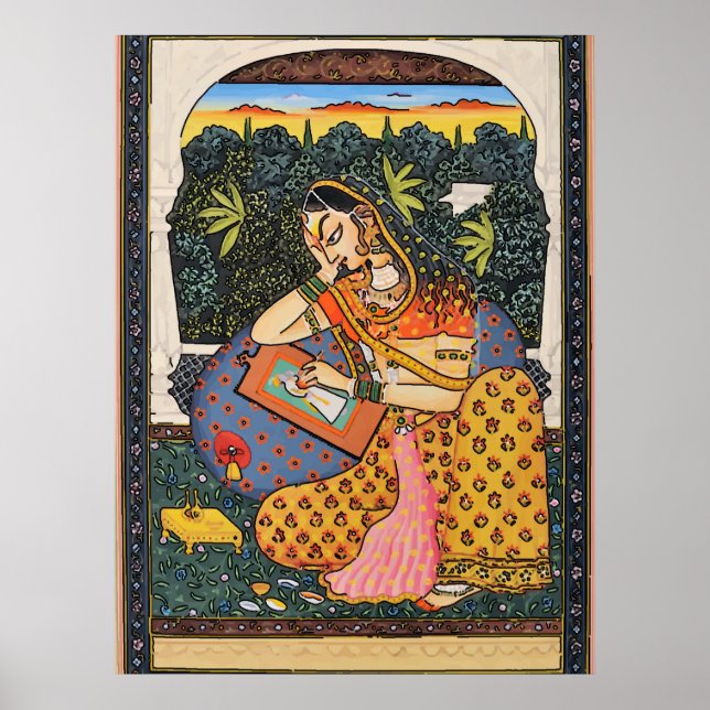 Poster Indienne, Femme moghole, Princesse (Devant)