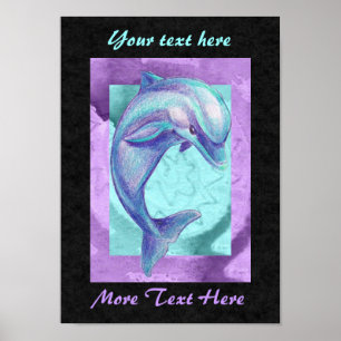 Poster Indigo Dolphin