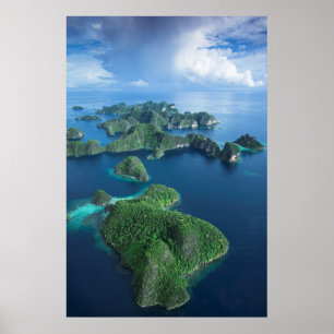 Poster Indonésie, Papouasie occidentale. Vue aérienne de