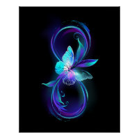 Infinité brillante avec papillon magique
