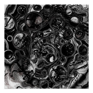 Poster Infinité noire et blanche