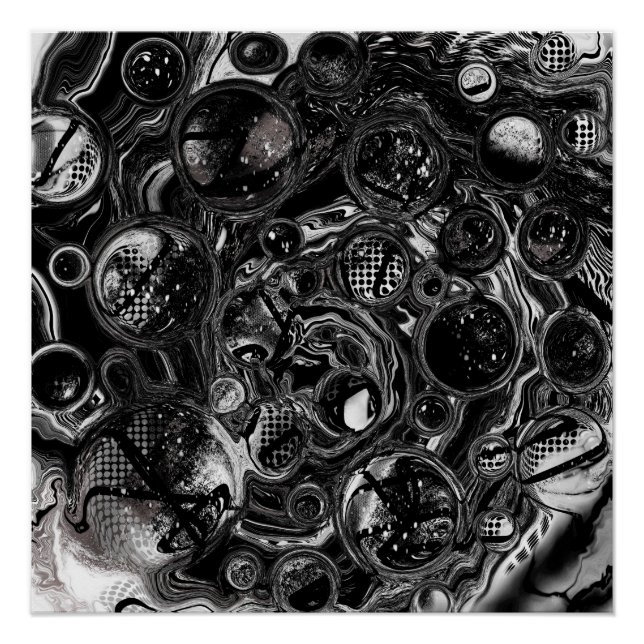 Poster Infinité noire et blanche (Devant)