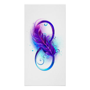 Poster Infinity with purple feather