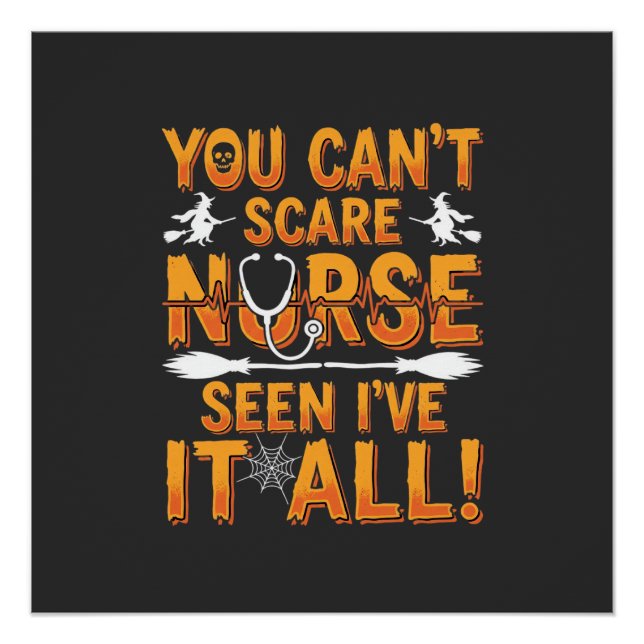 Poster Infirmière d'Halloween a tout vu Design_1 (Devant)