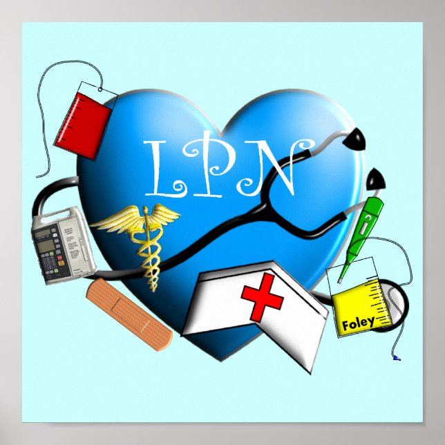 Poster Infirmière pratique autorisée toile ARt Imprimer (Devant)