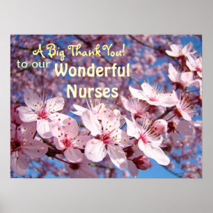 Poster Infirmières merveilleuses art Un grand merci pour 