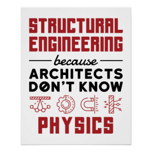 Poster Ingénierie des structures Citation sarcastique de