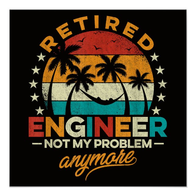 Poster Ingénieur retraité, plus mon problème (Devant)