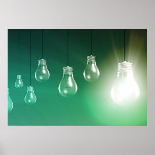Poster Innovation créative et concept lumineux comme art