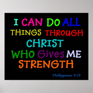 Poster inspirant Philippians Bible Ecriture