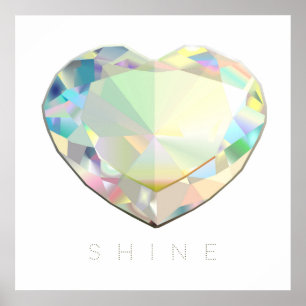 Poster Inspiration du coeur de diamant