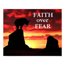 Poster Inspirational Faith Over Fear