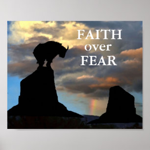 Poster Inspirational Faith Over Fear