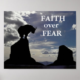 Poster Inspirational Faith Over Fear
