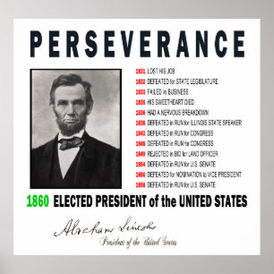 POSTER INSPIRATIONNEL ABRAHAM LINCOLN