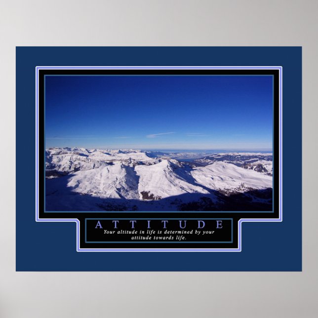 Poster Inspirationnel "Attitude" 22x28 (Devant)