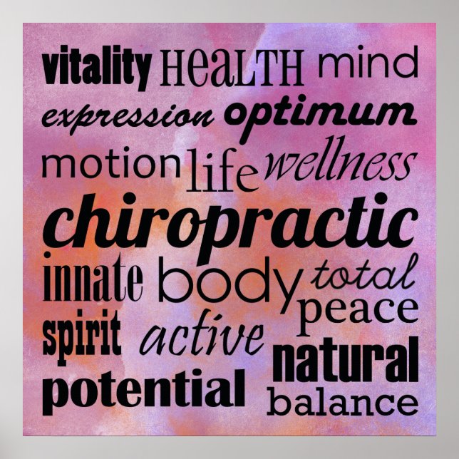 Poster inspirationnel de chiropratique (Devant)