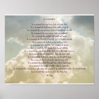 POSTER INSPIRATIONNEL "EN UN MOMENT"