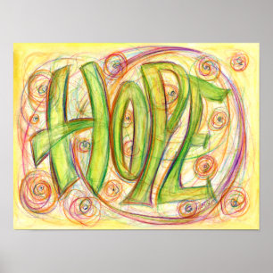 Poster inspirationnel Heal Word Art