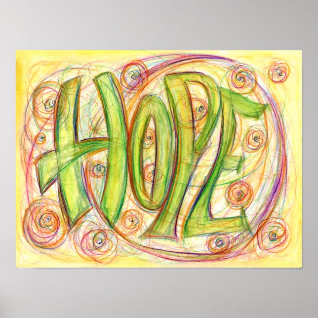 Poster inspirationnel Heal Word Art (Devant)