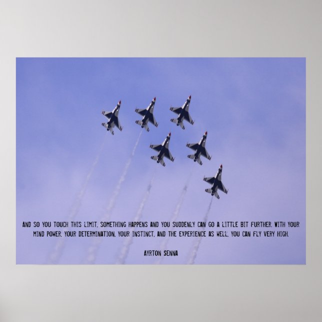 Poster Inspirationnel Vol High Fighter Jet (Devant)