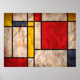 Poster Inspiré par Mondrian