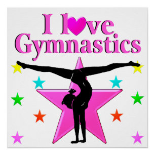 POSTER INSPIRER I LOVE GYMNASTICS DESIGN
