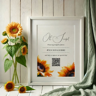 Poster Instagram Mariage Sunflower