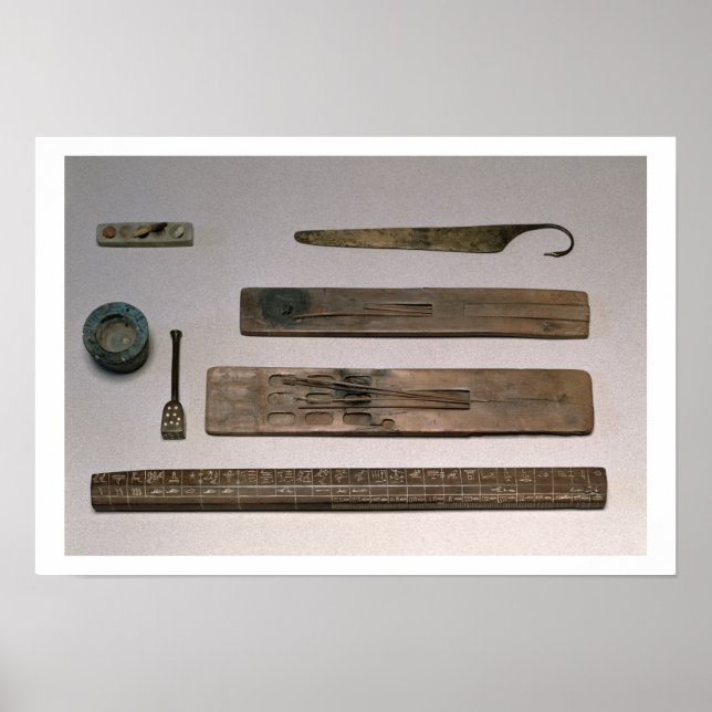 Poster Instruments de scribe (bois, ivoire, bronze et fr (Devant)