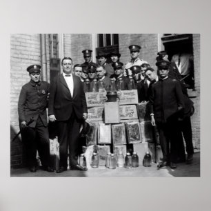 POSTER INTERDICTION BLANC ÉCLAIRAGE MOONSHINE BUST