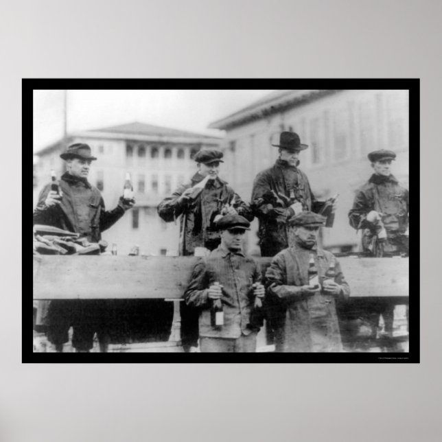 Poster Interdiction de la bière à Zion City, IL 1920 (Devant)